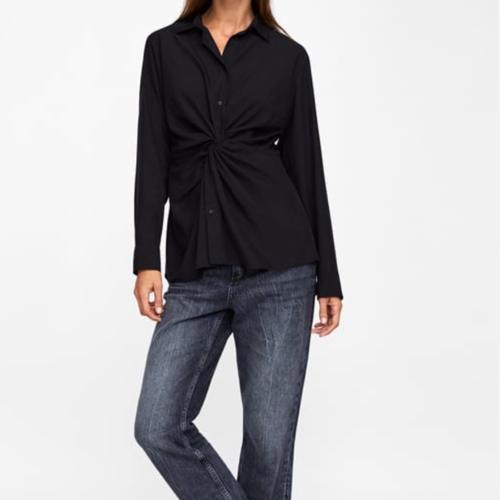 Zara Twist Front Blouse